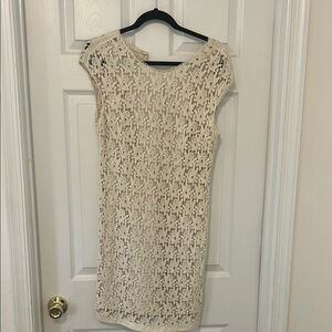 Reiss Cream Crochet Dress